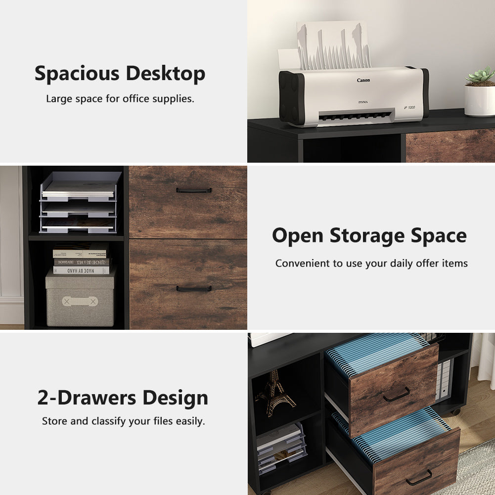 2-Drawer Mobile File Cabinet